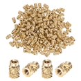 thumbnail image 1 of Uxcell 150-Pack Threaded Inserts, M2 x 6mm x 4mm Brass Knurled Insert Nuts Assortment Kit for Plastic/DIY 3D Printing Components, 1 of 7