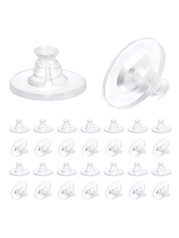 150 Pcs Earring Backs, Silicone Locking Earring Backs Replacements Earring Stopper Secure Locking Charm for Studs, Clear
