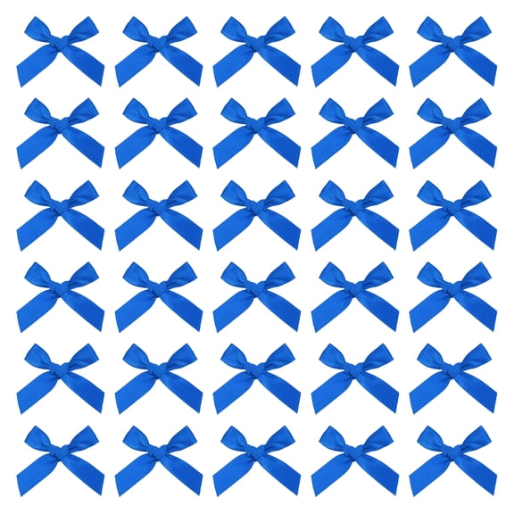 Uxcell 150 Pcs Mini Ribbon Bow 1.8 Inch Mini Fabric Satin Ribbon Flower Bows for Craft DIY Sewing Wedding Birthday Party Dark Blue
