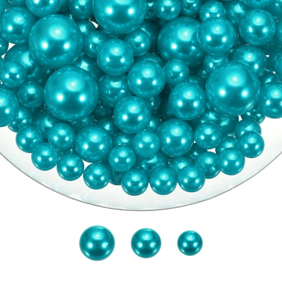 Uxcell 150 Pcs Pearl Bead for Vase Filler, 20/14/10mm Faux Pearl Floating Beads Makeup NO Hole for Candles Centerpieces Table Scatter Wedding Home Decoration(Deep Blue)