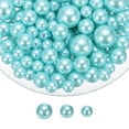 thumbnail image 1 of Uxcell 150 Pcs Pearl Bead for Vase Filler, 20/14/10mm Faux Pearl Floating Beads Makeup NO Hole for Candles Centerpieces Table Scatter Wedding Home Decoration(Sky Blue), 1 of 7