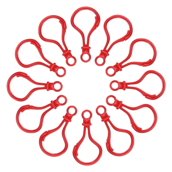 Uxcell 150 Pcs Plastic Lobster Claw Clasps Snap Lanyard Clip Hooks Bright Red
