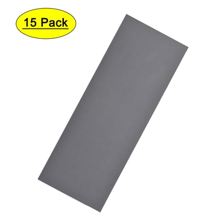 Uxcell 1500 Grits Waterproof Sandpaper Wet Dry Sand Paper Silicone Grey 15pcs