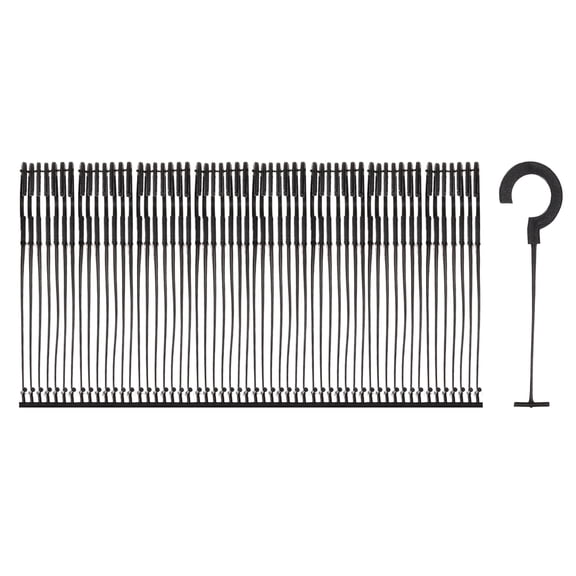 Uxcell 1500Pcs J Hook Tagging Fasteners (1-3/8 Inch) - Plastic Label Clothing Price Hanging Tags Standard Label Gun Tagging Barbs Attachments, for Retail Store, Black