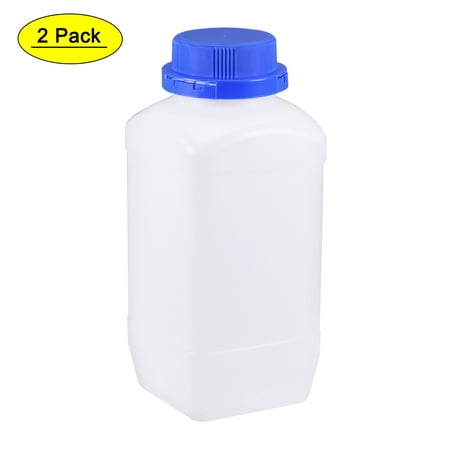 Uxcell 1500ml/50.7oz Plastic Wide Mouth Lab Reagent Bottle Translucent 2 Count