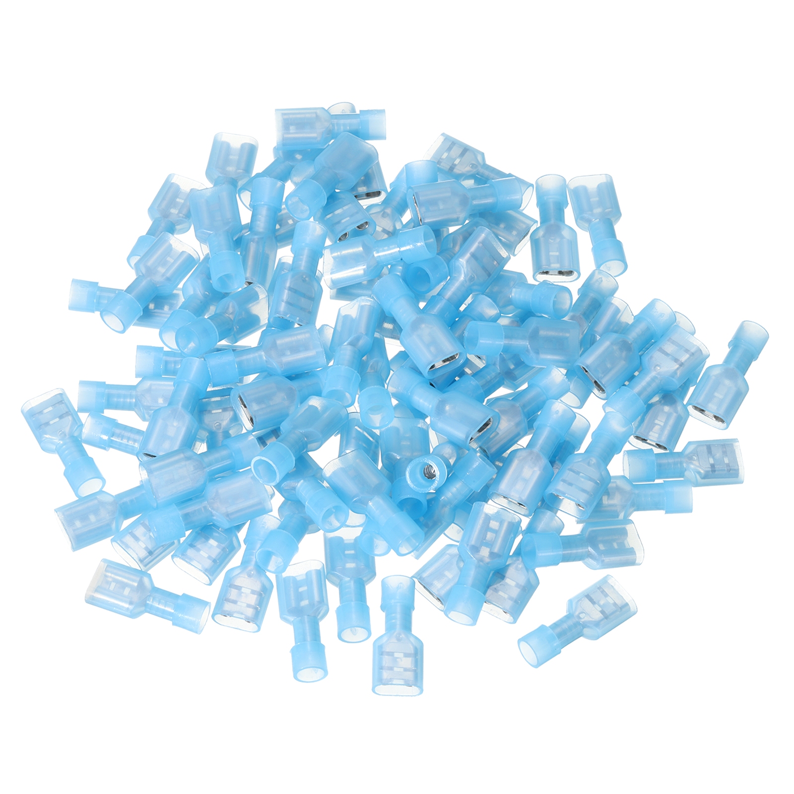 Uxcell 150PCS Male Spade Connector 16-14 AWG Nylon Quick Disconnect Blue