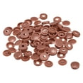 thumbnail image 1 of Uxcell 150Pack 4mm Hinged Screw Cover Caps Plastic Fold Screw Snap Covers, Brown, 1 of 5