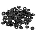 thumbnail image 1 of Uxcell 150Pack 5mm Hinged Screw Cover Caps Plastic Fold Screw Snap Covers, Black, 1 of 5