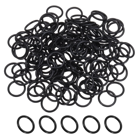 Uxcell 150Pcs AS-014 O-Rings, Nitrile Rubber O-Rings 1/2" ID 5/8" OD 1/16" Width for Faucet Plumbing Machine Sealing Automotive Repair, Tail Cap Assembly, 70 Durometer, Black
