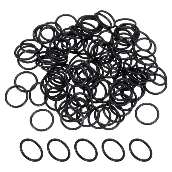 Uxcell 150Pcs AS-016 O-Rings, Nitrile Rubber O-Rings 5/8" ID 3/4" OD 1/16" Width for Faucet Plumbing Machine Sealing Automotive Repair, Tail Cap Assembly, 70 Durometer, Black