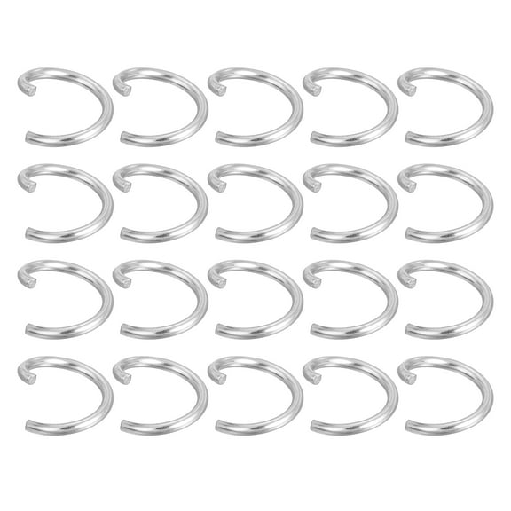 Uxcell 150Pcs Open Jump Rings, 10mm 316 Stainless Steel O Rings, Split Rings Circle Clasp Connecting Rings, Silver