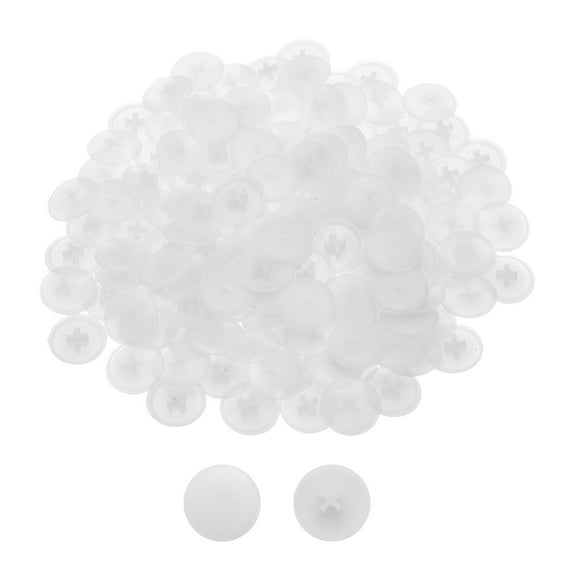 Uxcell 150 Pcs Plastic Screw Caps for Phillips Screws Head 0.67'' Screw Cap Covers for Mirrors White