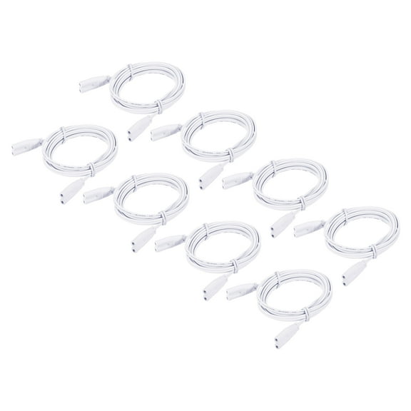 Uxcell 150cm 2 Pin LED Integrated Tube Cable Link Cords T4 T5 T8 Lamp Connecting Wire 8 Pack