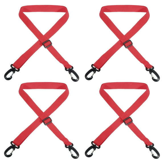Uxcell 150cmx2.5cm Ski Carrier Strap, 4 Pack Snowboard Boot Carrying Strap Red