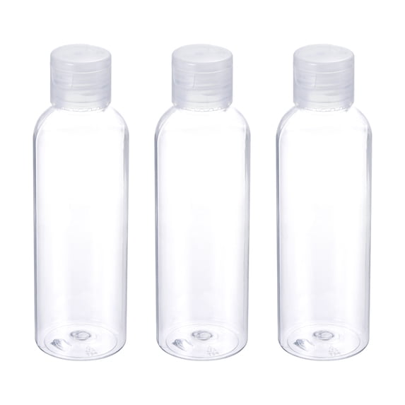 Uxcell 150ml Squeeze Bottles Refillable Dispensing Bottles Plastic Clear 3 Pack