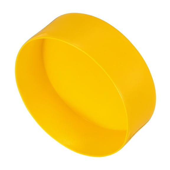 Uxcell 150mm(5 15/16") Rubber End Caps, Round Vinyl Plug Insert Plastic End Caps for Tubing, Fence, Pipe Post, Furniture, Railing, Yellow