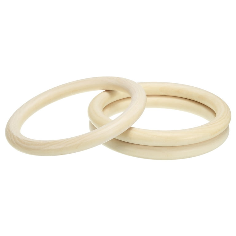 Uxcell 150mm 5.9 Wooden Rings 15mm thick, 3 Pack Natural Wood
