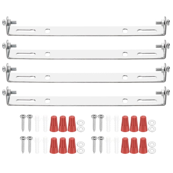 Uxcell 150mm (5.91") Universal Light Fixture Mounting Bracket Kit, Light Crossbar Round Ceiling Plate with Screw 4 Set