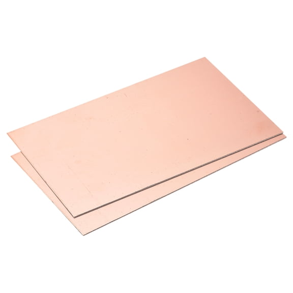 Uxcell 150mm x 100mm x 1mm FR4 Single-Sided PCB Copper Clad Board, 2 Count
