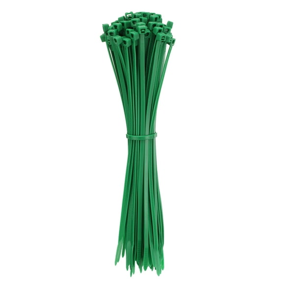 Uxcell 150pack Cable Zip Ties, Plastic Nylon Ties Wraps, 8-Inch/200mm Self-Locking Wire Cord Zip-Ties, Green,20LBS