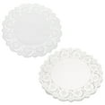 thumbnail image 1 of Uxcell 150pcs Lace Paper Doilies 13.5 Inch White Round Disposable Decorative Paper Placemats Hollow Flower Absorbing Papers for Cakes Desserts Food Decoration Wedding Birthday, 1 of 7