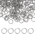thumbnail image 1 of Uxcell 150pcs Open Jump Rings, 4mm Stainless Steel Split O Rings 0.7mm Thick Connector Rings for Bracelet Necklace Pendant Jewelry Keychain DIY Craft Making, Silver, 1 of 7