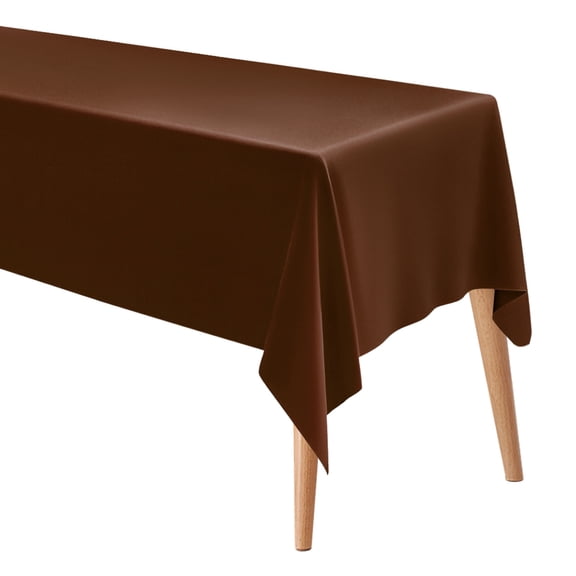 Uxcell 150x300cm Rectangle Tablecloth, Thickened Polyester Table Cloth Dark Brown