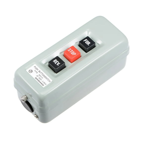 Uxcell 15A Self Locking Forward Stop Reverse Push Button Station
