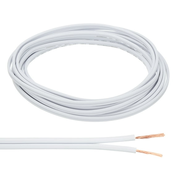 Uxcell 15Ft 18/2 Covered Wire, 300V SPT-1 Lamp Cord Insulated Heat Resistant Electronical Flexible Cable, White