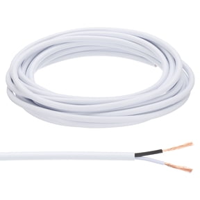 Uxcell 15Ft 18/2 Covered Wire, 300V SVT Round Lamp Cord Insulated Heat Resistant Electronical Flexible Cable, White