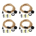 thumbnail image 1 of Uxcell 15Ft Plug in Pendant Light Cord Industrial Vintage Hanging Light Kit with Switch for E26 Bulb 4 Pack, 1 of 6