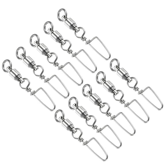 Uxcell 15LBS Stainless Steel Ball Bearing Fishing Snap Swivels, 40 Pack