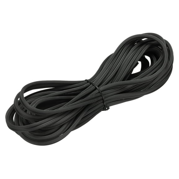 Uxcell 15M/49.21Ft Rubber Window Screen Spline Sealing Strip, 4mm OD Black, 2 in 1 Combine Type