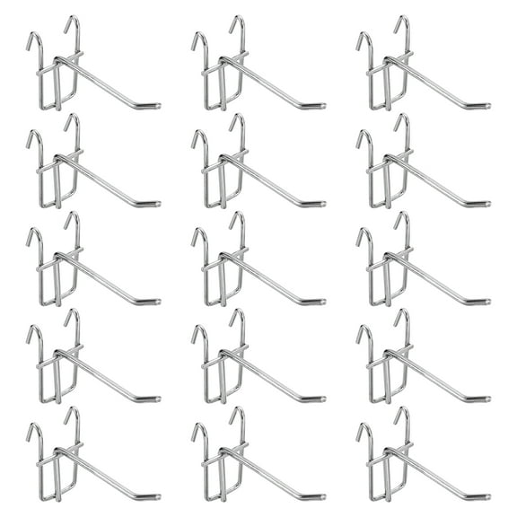 Uxcell 15Pack 3.94" Pegboard Hook Display Hook, Grid Wall Bracket Peg Board Display Hook