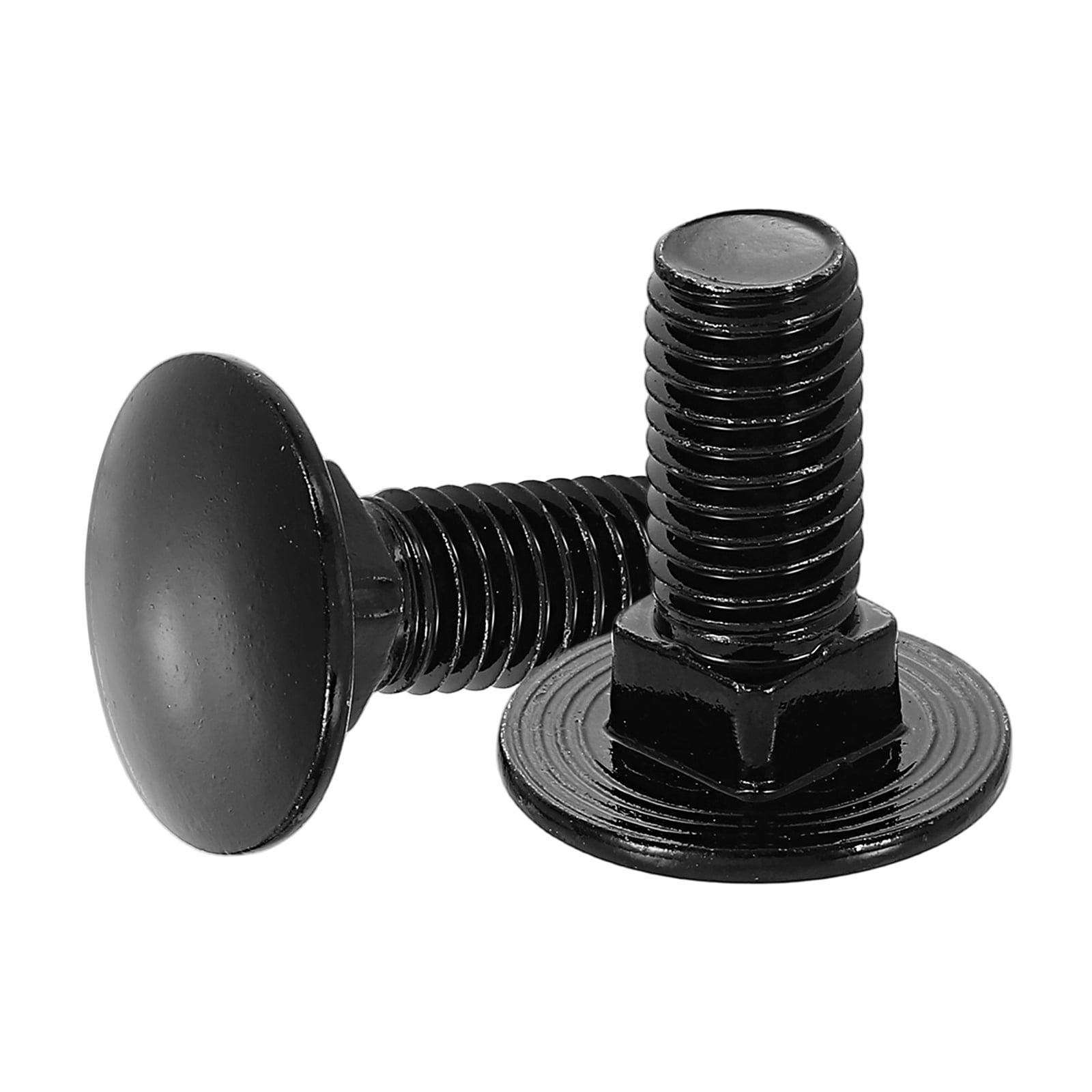 Uxcell 15Pack M10 x 25mm Stainless Steel Carriage Bolts Round Head Square Neck, Black