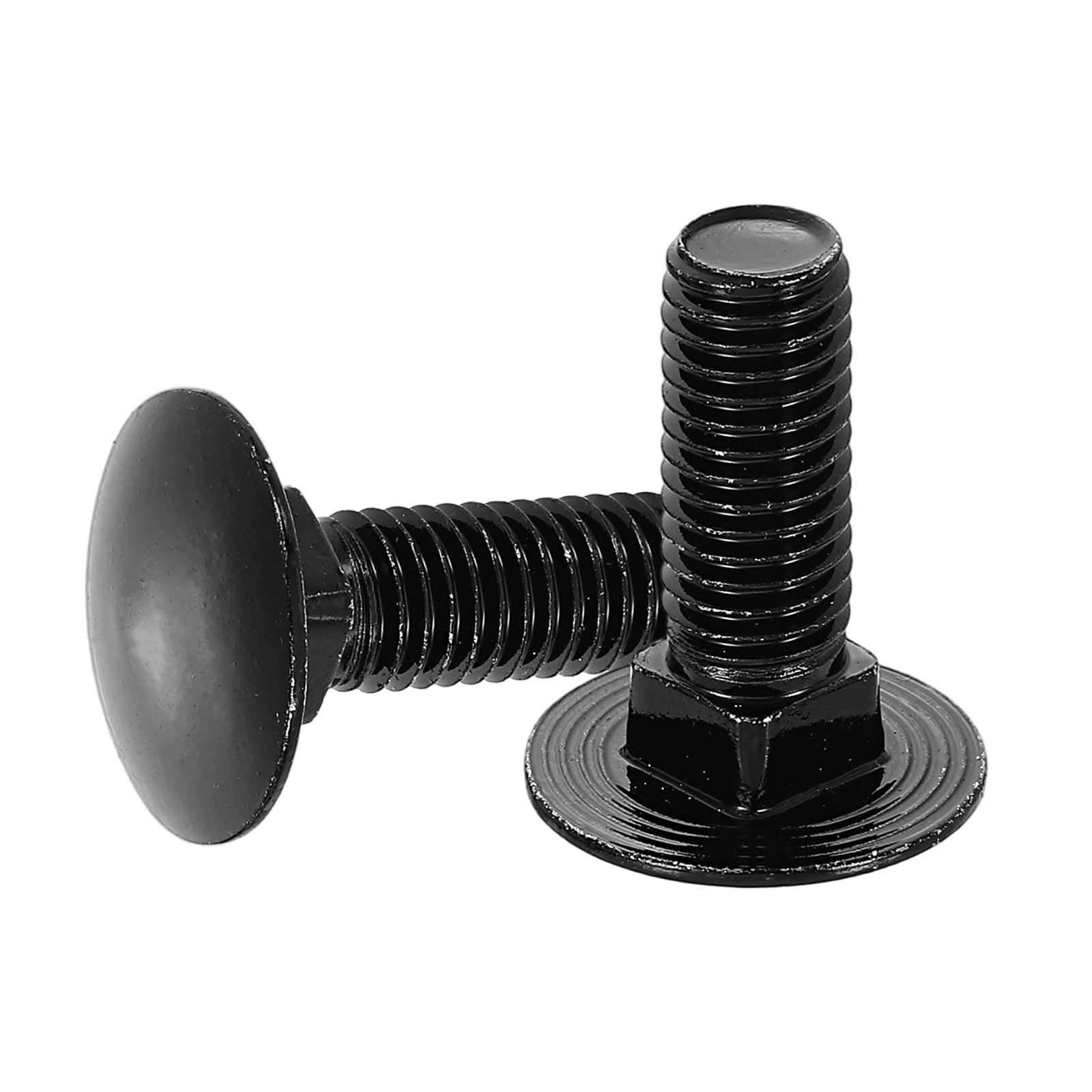 Uxcell 15Pack M10 x 30mm Stainless Steel Carriage Bolts Round Head Square Neck, Black
