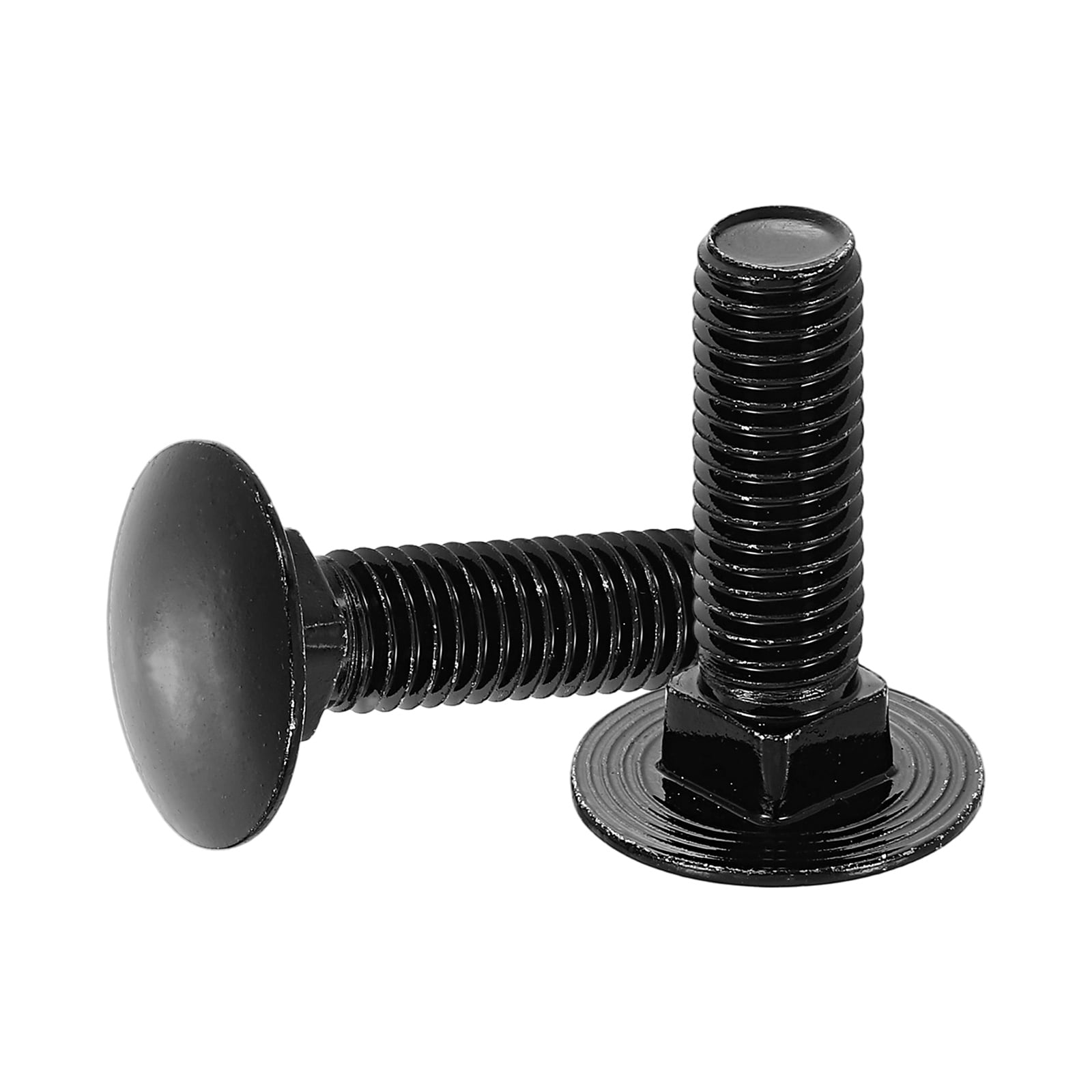 Uxcell 15Pack M10 x 35mm Stainless Steel Carriage Bolts Round Head Square Neck, Black