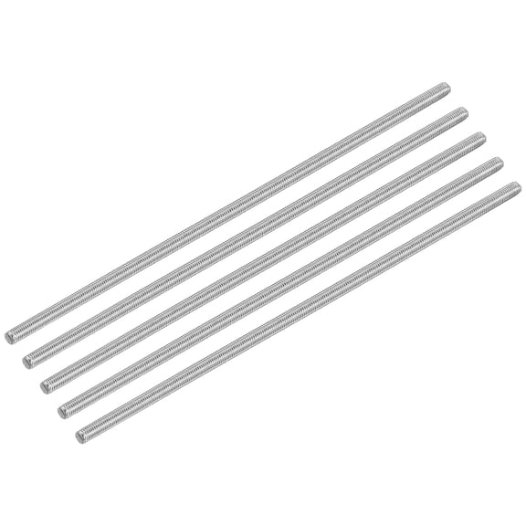 Uxcell 15Pack M5 x 200mm Fully Threaded Rod Right Hand Threads, 0.8 Thread Pitch