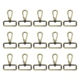 thumbnail image 1 of Uxcell 15Pack Swivel Clasps, 1.25" D Ring Lobster Clasp Claw Push Gate Snap Hook, Brass, 1 of 6