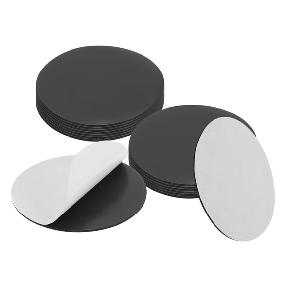 Uxcell 15Pcs 2.4'' x 0.05'' Round Magnets Dots with Adhesive Backing, Rubber Magnets Stickers Self Adhesive Magnetic Discs for Fridge Whiteboard DIY Craft Office Classroom Home