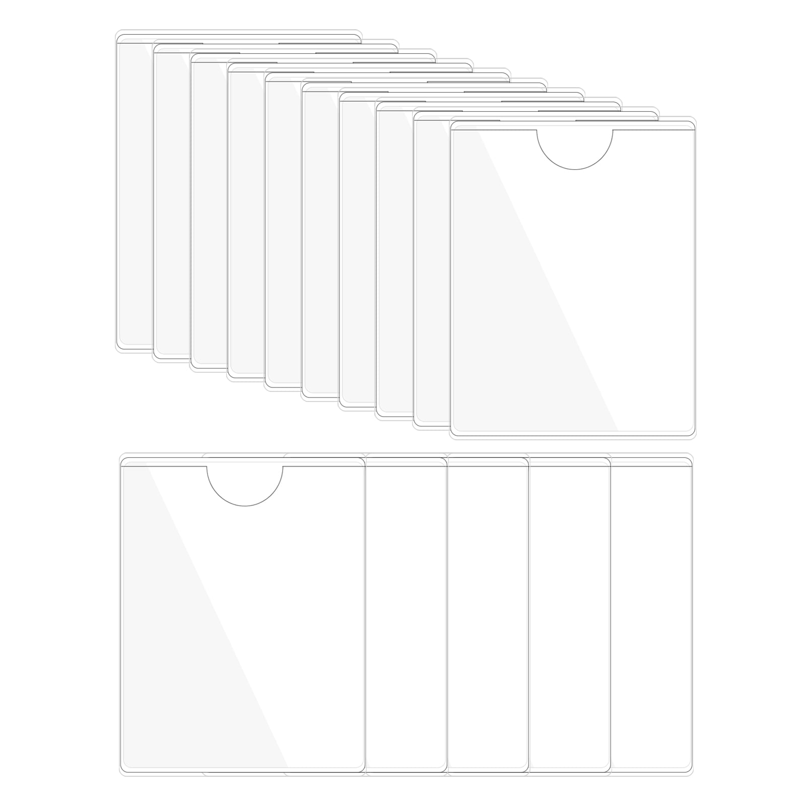 Origin-Joy 50 PCS Self-Adhesive Index Label Pockets, Clear Plastic Peel & Stick Card Holders With Top Open For Loading (8.5 X 3.5 Inch - View #9