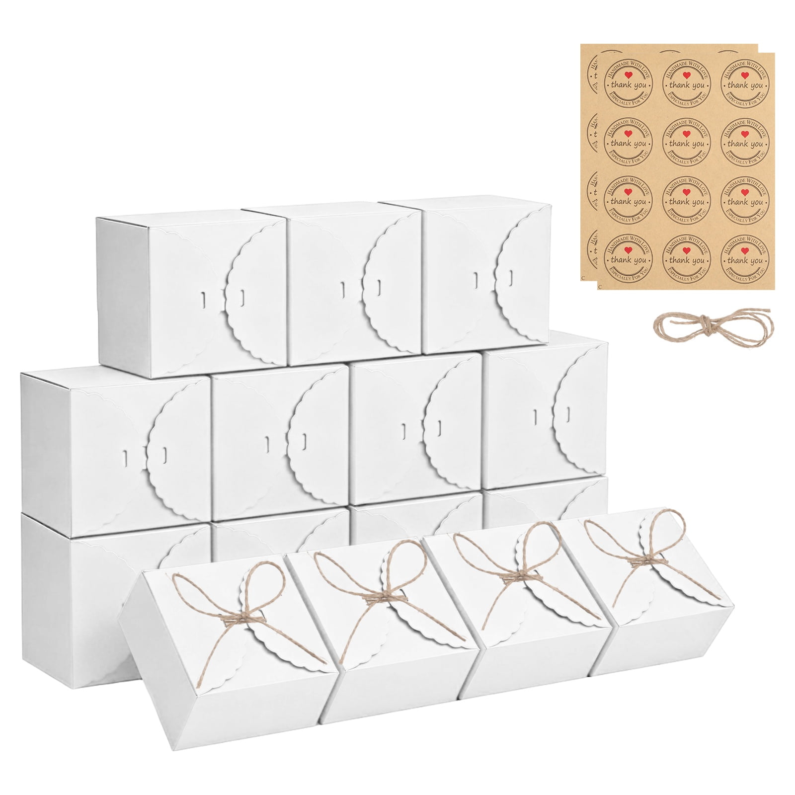 Walnut Cake Box Uxcell 15Pcs Cake Boxes, 4.7 x 4.7x 3.5 Inch Square Bakery Boxes ...