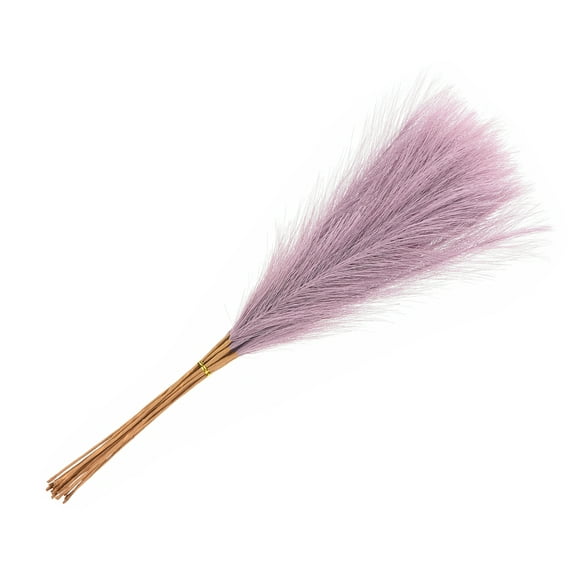 Uxcell 15Pcs Faux Pampas Grass 21.65" Fake Pampas Grass Decor Pale Purple