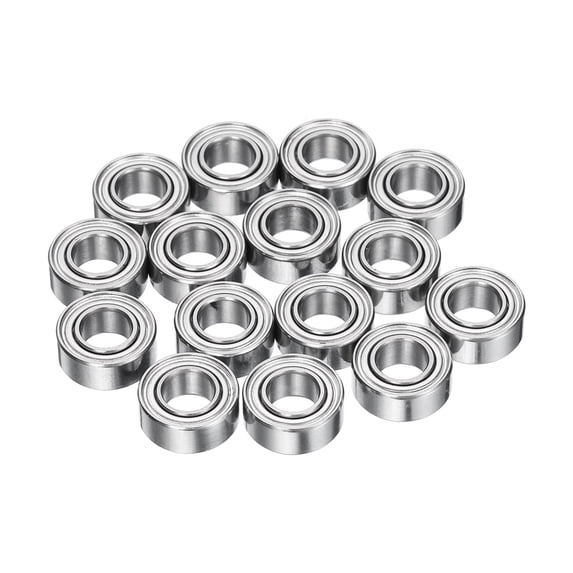 Uxcell 15Pcs MR105ZZ Miniature Ball Bearings 5x10x4mm Double Shielded Bearings