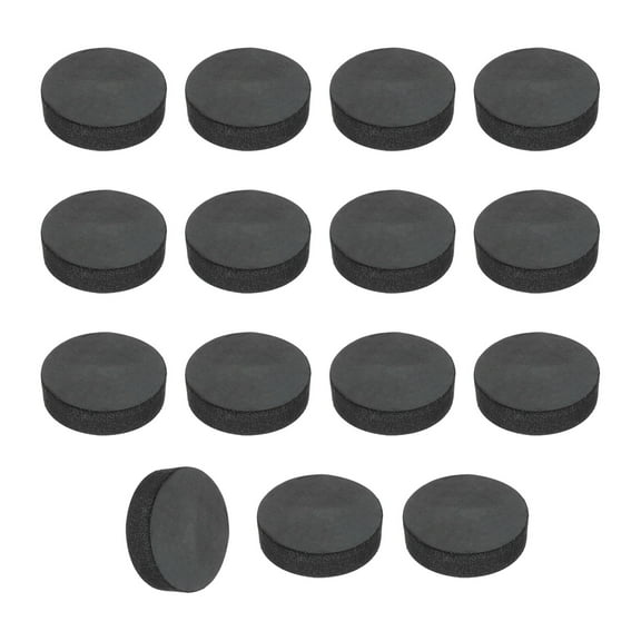 Uxcell 15Pcs Rubber Solid Discs Washers, 12mm OD x 5mm Thick Anti Slip Bumper Pads Non-Adhesive Rubber Spacers Flat Round Gasket Pad for Furniture Appliances DIY Craft, Black