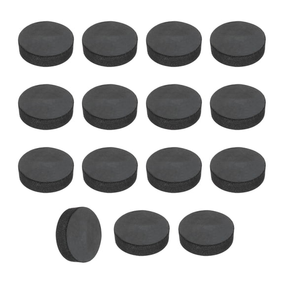 Uxcell 15Pcs Rubber Solid Discs Washers, 18mm OD x 5mm Thick Anti Slip Bumper Pads Non-Adhesive Rubber Spacers Flat Round Gasket Pad for Furniture Appliances DIY Craft, Black