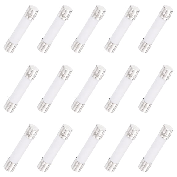 Uxcell 15Pcs Time Delay Fuse Ceramic Fuses Tube 6mm x 30mm 250V 10A Slow Blow Fuse Repair Circuit Boards, Lighting Equipment, Instrumentation, Home Appliance