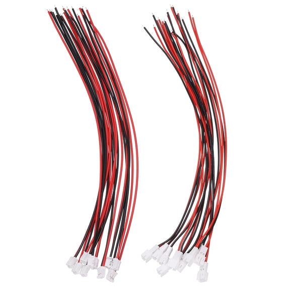 Uxcell 15Sets 200mm 2Pin 26AWG PH2.0 Connector Male Female with Bare Wire, Copper Core Polyvinyl Chloride Material OD1.3 Spring Pin Connector for DIY Drone 3D Printer Balance Cars PCB LED Lighting