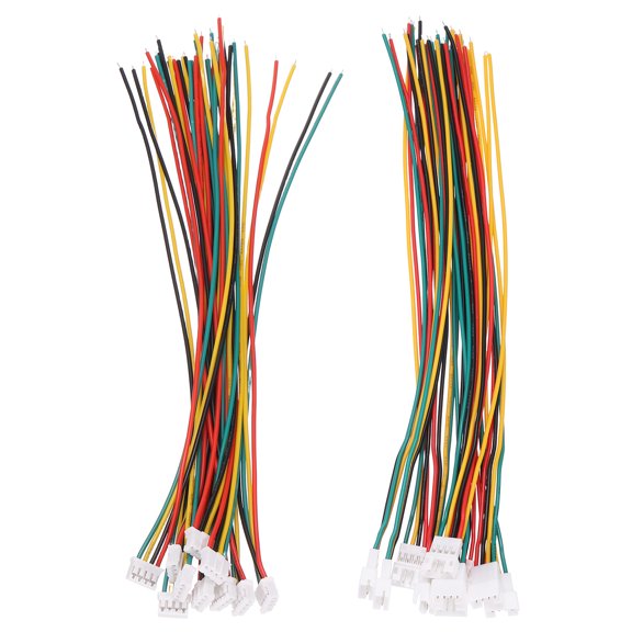 Uxcell 15Sets 200mm 4Pin 26AWG PH2.0 Connector Male Female with Bare Wire, Copper Core Polyvinyl Chloride Material OD1.3 Spring Pin Connector for DIY Drone 3D Printer Balance Cars PCB LED Lighting