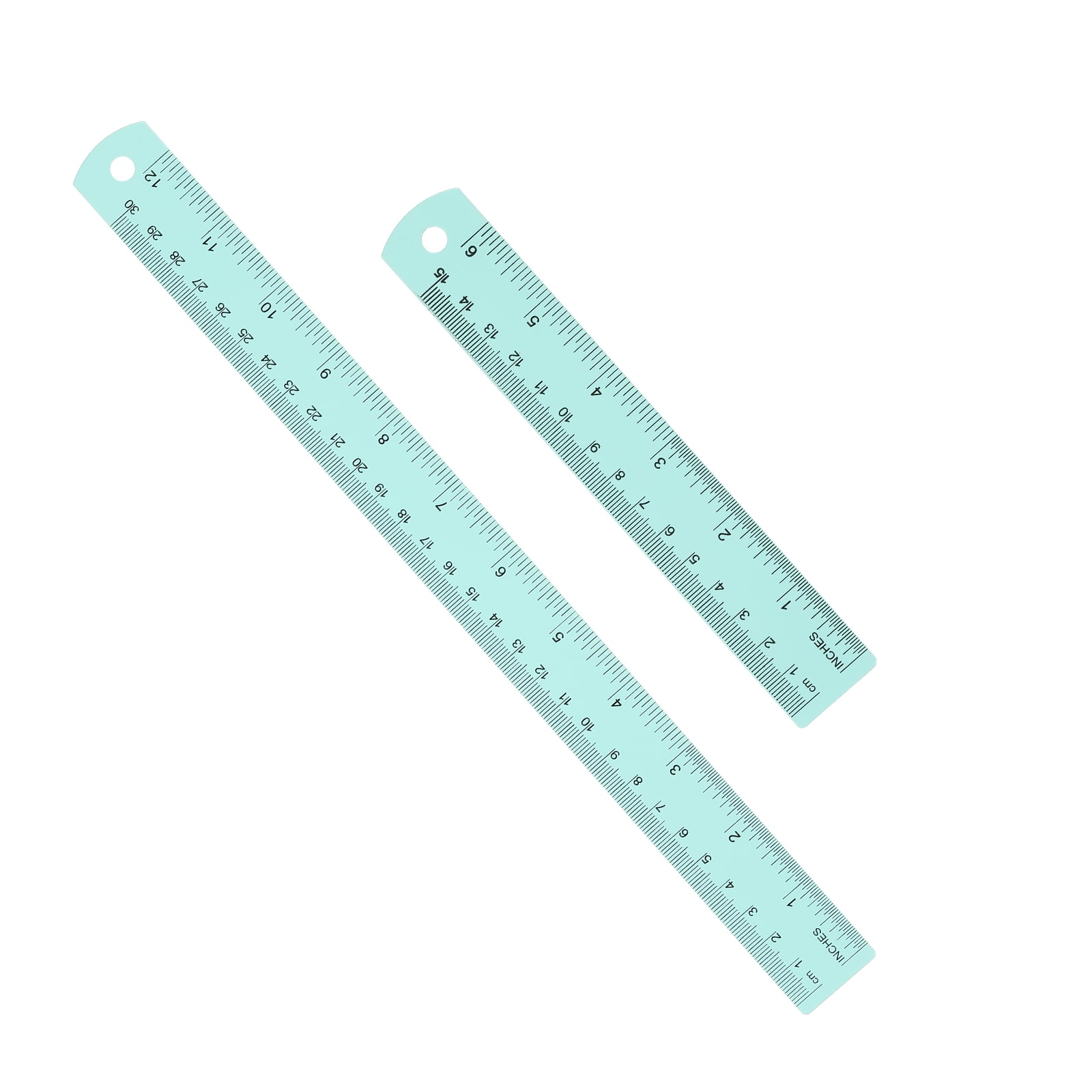 Uxcell 15cm/30cm Metal Ruler, 2 Pack Aluminum Alloy Rulers with ...
